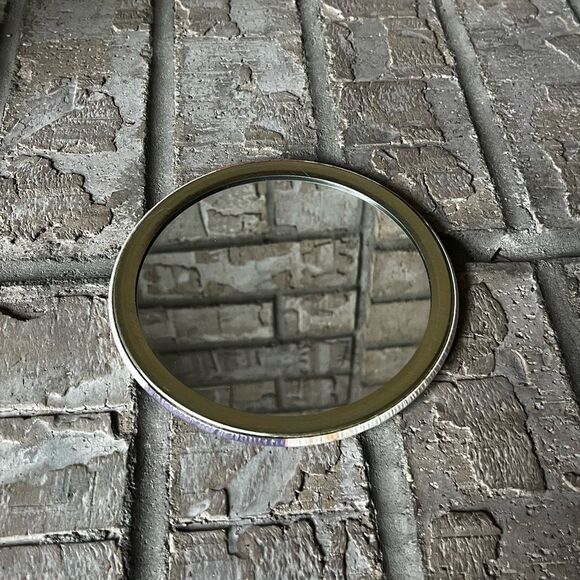 Vintage Style Lady w/Red Hat Portrait Mirror Double Sided Victorian 6" - Picture 3 of 3